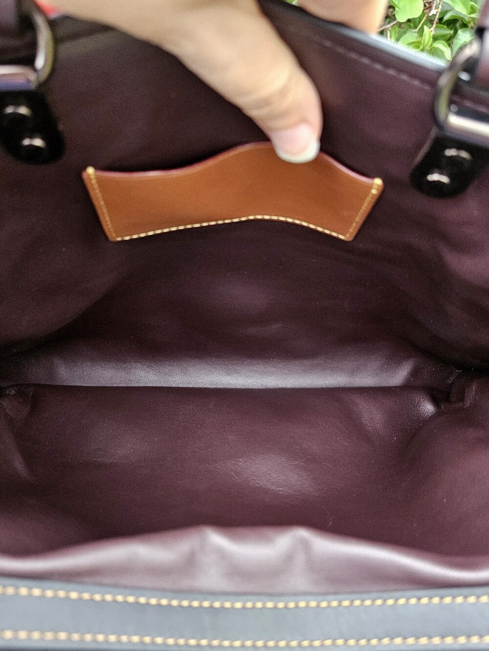 Coach Rogue 30 Tea Rose C8520 Black Multi Colorblock Leather Satchel - Picture 11 of 15
